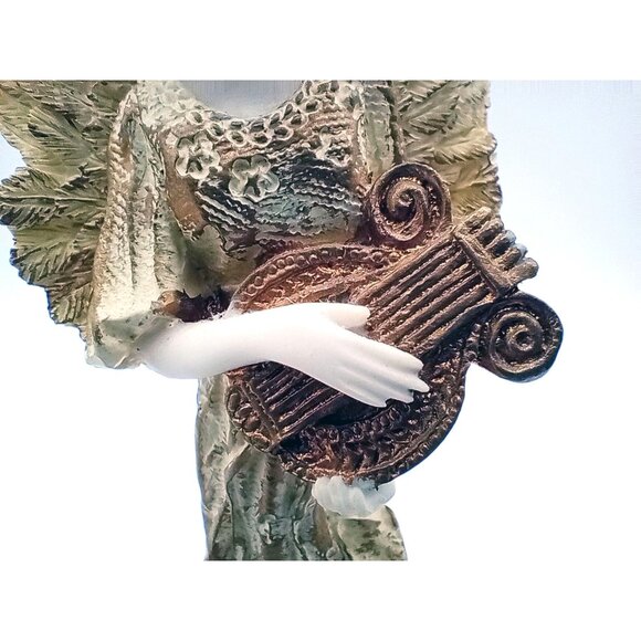 Angel Musician Woman Playing Harp Vintage Resin Christmas Decor 5.75" Holiday - Picture 6 of 14